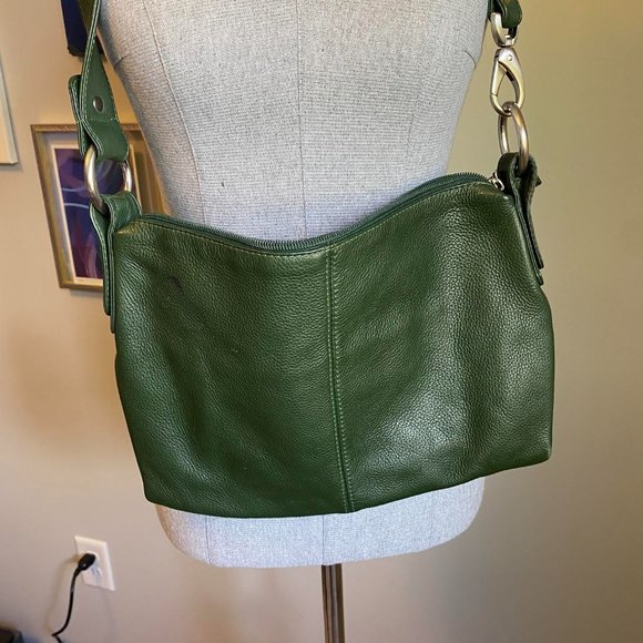 Green Leather HOBO purse - Picture 4 of 8
